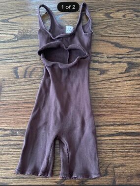 La Ligne Brown Ribbed Cutout Jumpsuit